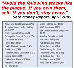 Avoid the following stocks like the plague.