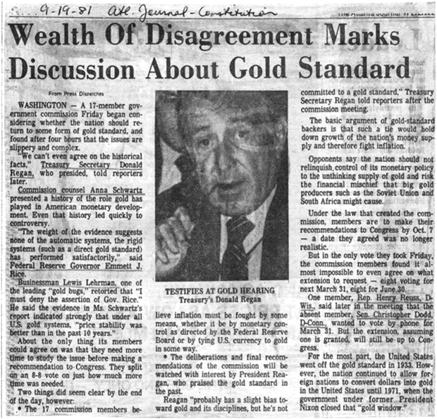 Newspaper Article - Wealth of Disagreement Marks Discussion About Gold Standard