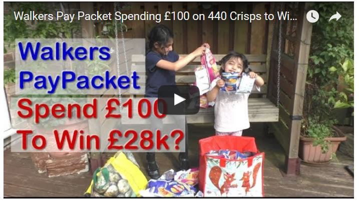 Walkers Pay Packet Spending £100 on 440 Crisps to Win £28k
