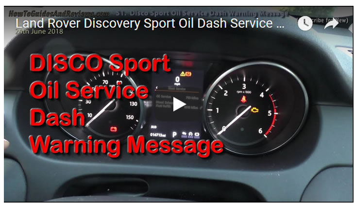 Land Rover Discovery Sport Oil Dash Service Warning Message