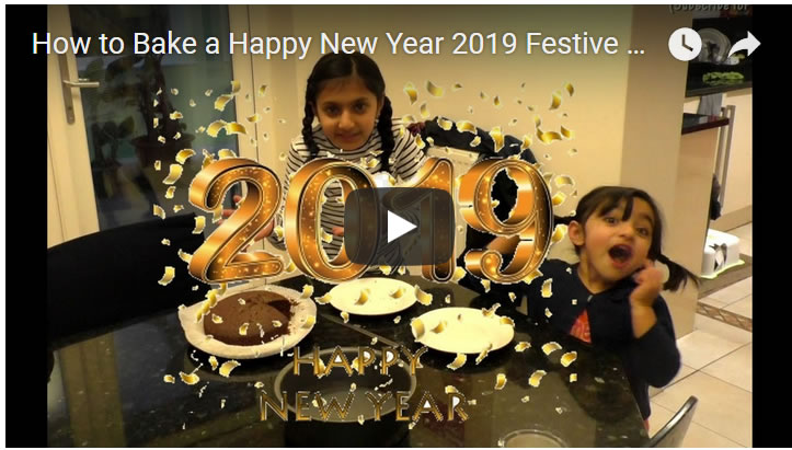 How to Bake a Festive Happy New Year 2019 Chocolate Cake!