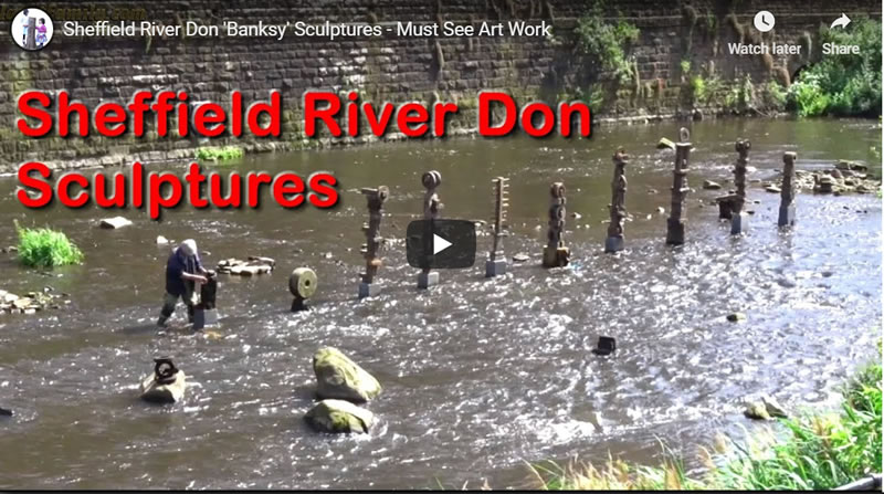 Sheffield River Don 'Banksy' Sculptures - Must See Art Work!