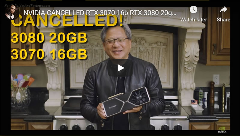 NVIDIA CANCELS RTX 3070 16b RTX 3080 20gb GPU's Due to GDDR6X Memory Supply Issues