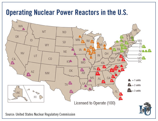 US Operating Nuclear Power Reactors