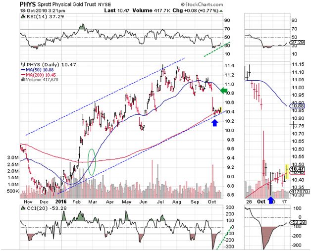 Sprott Physical Gold Trust Daily Chart