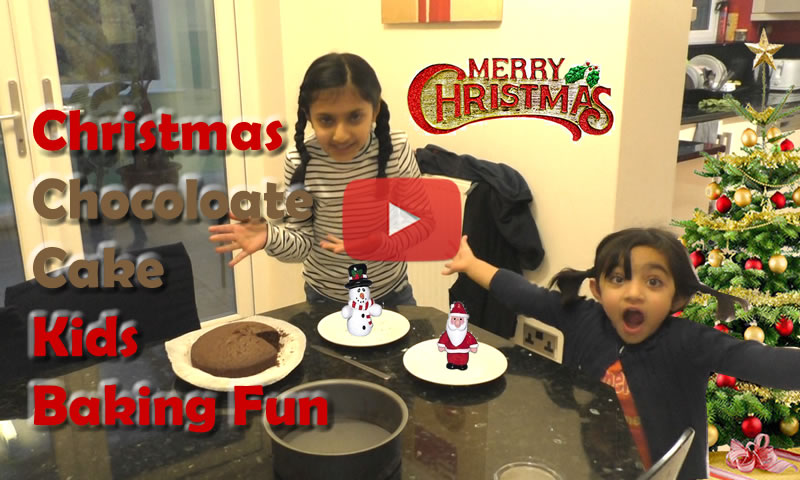 Christmas Chocolate Cake Kids Baking Holiday Fun Activity