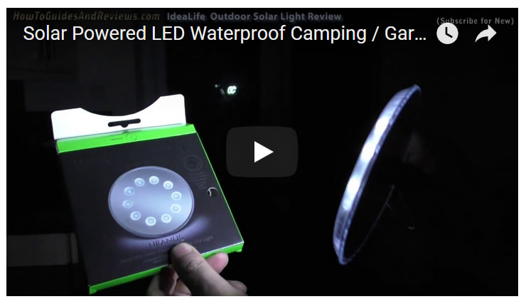 Solar Powered LED Waterproof Camping / Garden Light Review - IdeaLife