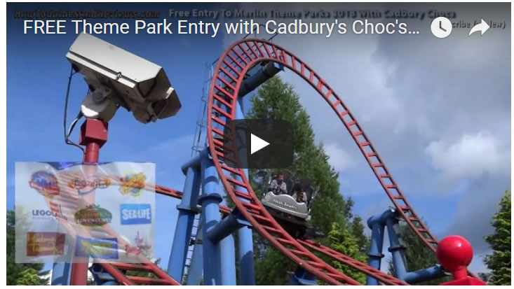 FREE Theme Park Entry with Cadbury's Choc's! Legoland, Alton Towers, Chessington....