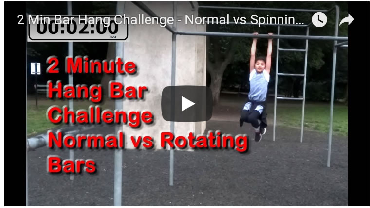 Theme Parks 2 Min Bar Hang Challenge - Normal vs Spinning / Rotating Bar