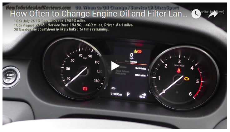 How Often to Change Engine Oil and Filter Land Rover Discovery Sport
