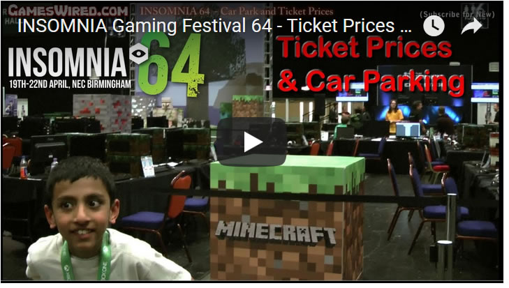 INSOMNIA 64 Games Festival - Ticket Prices and Car Parking 