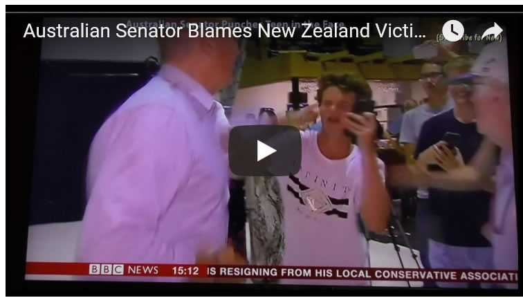 Australian Senator Punches Teen in the Face after Senator Blamed New Zealand Victims for Immigrating