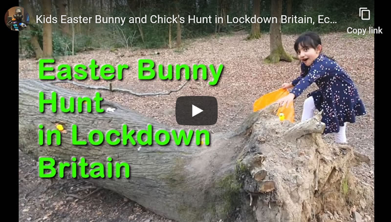 Kids Easter Bunny and Chicken's Hunt in Lockdown Britain, Ecclesall Woods, Sheffield