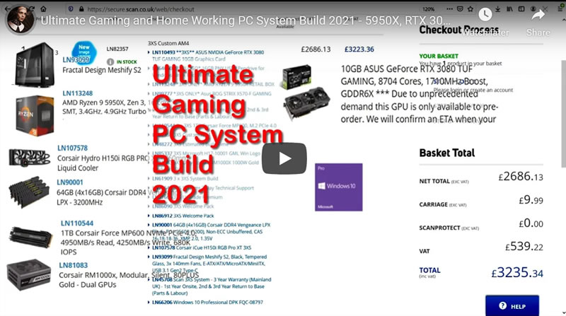 Ultimate Gaming and Home Working PC System Build 2021 - 5950X, RTX 3080, Asus MB - Scan Computers UK