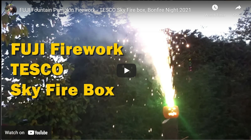 FUJI Fountain Pumpkin Firework - TESCO Sky Fire box, Bonfire Night 2021
