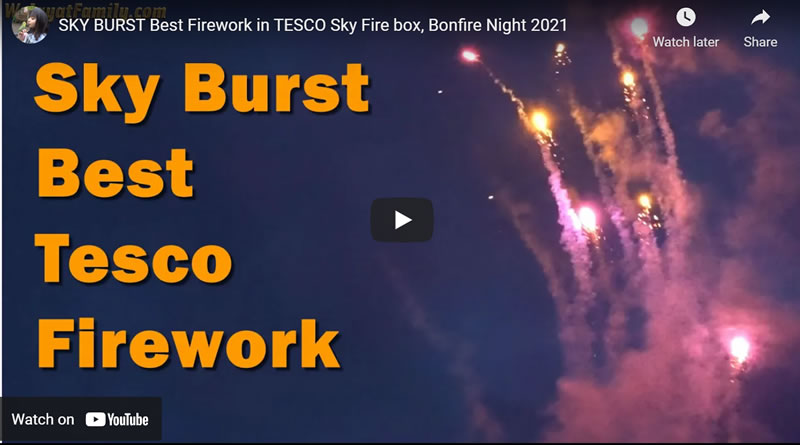 SKY BURST Shot Tube Best Firework in TESCO Sky Fire box, Bonfire Night 2021