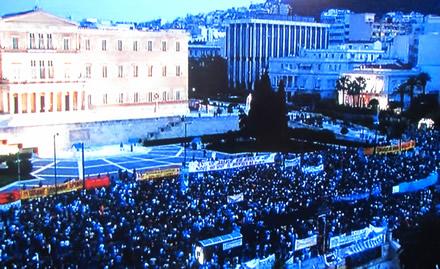 Riots have broken out over the tough sacrifices Greeks have been asked to make.